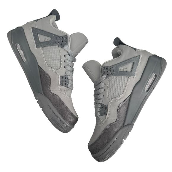 Air Jordan 4 Retro SE Wet Cement Mens Size 8 Gray Suede FQ7928-001 Sneakers